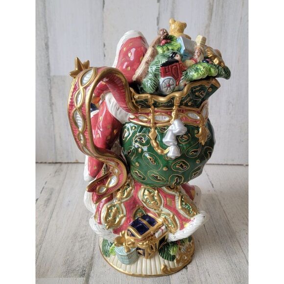 Fitz Floyd Florentine classic teapot Santa Claus Xmas figure - Picture 6 of 10